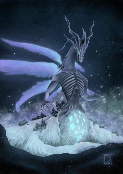 digital illustration of seath the scaleless made with krita