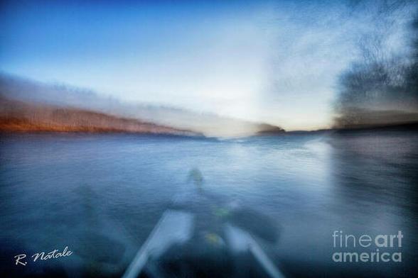 Journey on the River is a color photograph taken from a canoe while canoeing the Delaware River in Milford PA