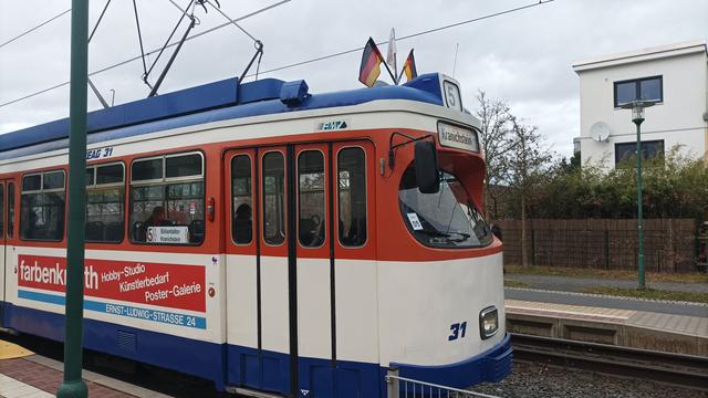 alte Tram in Kranichstein, Front