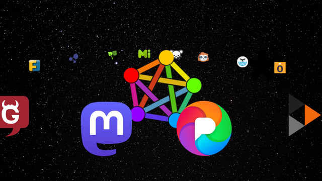 Les logos du fédivers