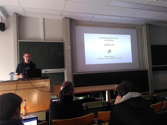 Alex giving his talk