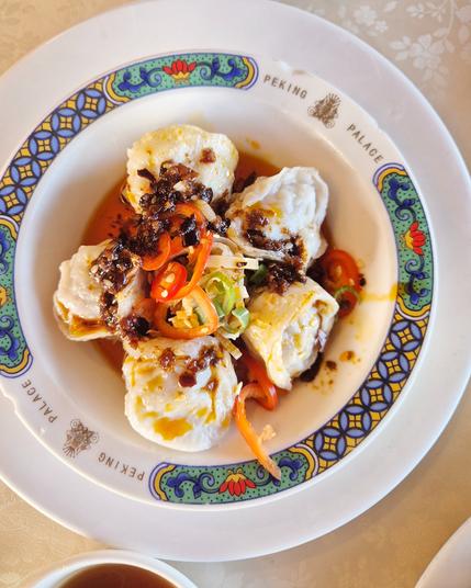 Wontons in chilli oil