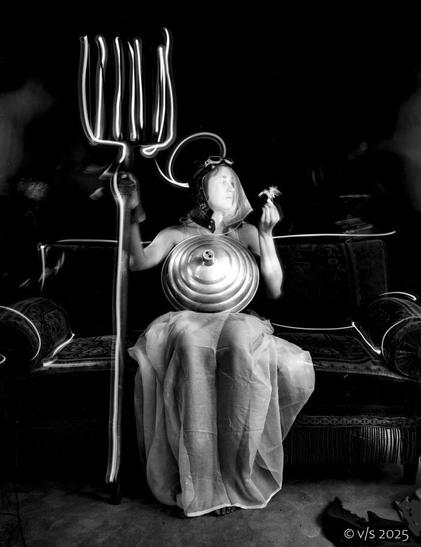 B. sitting on a sofa  | #lightpainting