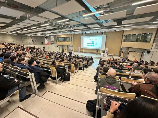 View of the auditorium from the upper level.
