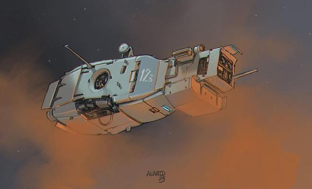Spaceship drawing