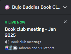 Bujo buddies book club meeting - with 130+ others