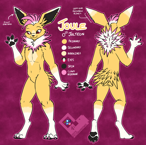 Digital art of a jolteon character made for an art reference.