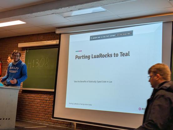Porting LuaRocks to Teal title slide by Victor Ilchev