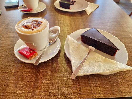 Morning with friends, at our local cafee.