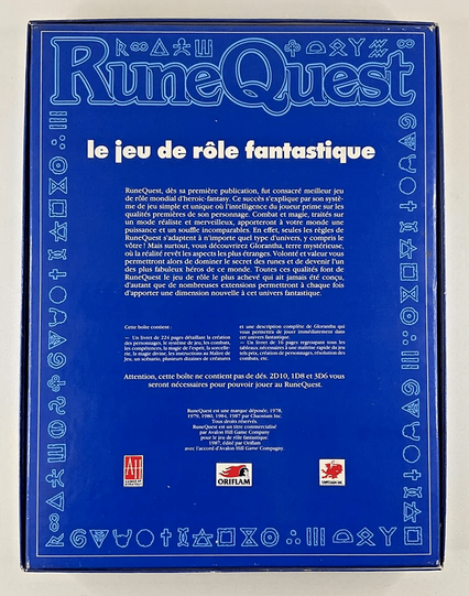 RuneQuest 3e édition (1re impression française, Oriflam, 1987)