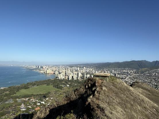 Honolulu cityscape viewed from Diamondhead overlook