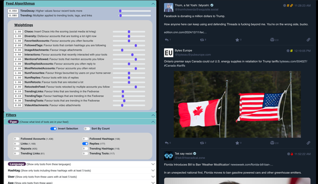 screenshot of fedialgo in action