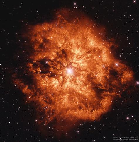 Portrait of disintegrating unstable star.