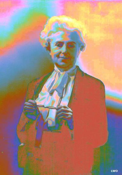 Portrait of Madeleine Vionnet, fashion designer. A painting by LWO (https://www.LWO-station.com) from his "women artists" series, based from a black and white photo of 1939. 
* * * * * * * * * 
Portrait de Madeleine Vionnet, couturière. Une peinture par LWO (https://www.LWO-station.com) de sa série "femmes artistes", réalisée à partir d'une photo en noir et blanc de 1939.