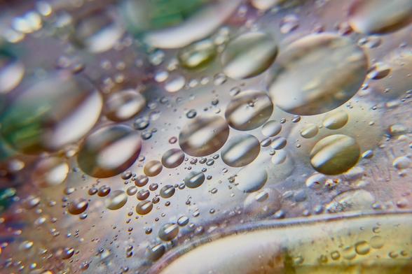 Some bubbles on water and oil.