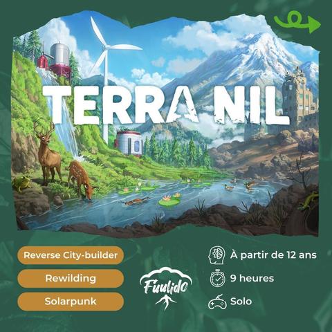 Accroche : Un city-builder à l’envers en mode solarpunk
Tags : Reverse city-builder, renaturation, rewilding , solarpunk 
Age : à partir de 12 ans
Durée : 9 heures
Mode : Solo