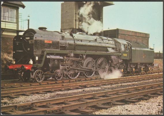 Printed colour postcard showing a view of the British Rail Britannia Class 4-6-2 Steam Locomotive No 70015 'Apollo'.
Published by E.T.W. Dennis & Sons Ltd, Scarborough, No 67, Collectors Item No 1, Railway Series D.211.
Postally unused.
Good condition, with very slight corner bumps, but slight knock to top left corner.