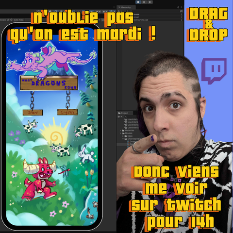 N'oublie pas qu'on est mardi !
Donc viens me voir sur twitch à 14h !
https://twitch.tv/fangh44