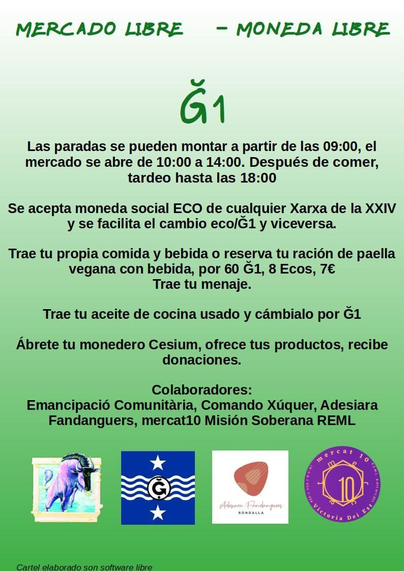 CARTELL MONEDA LLIURE Ğ1 CC-BY-SA 2022