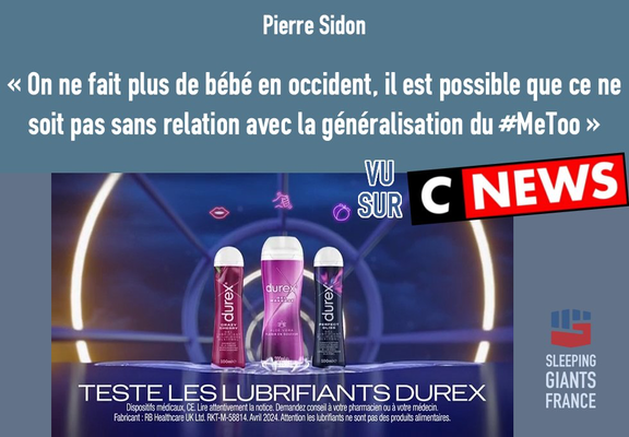 Pierre Sidon sur Cnews : " On ne fait plus de bébé en occident, il est possible que ce ne soit pas sans relation avec la généralisation du #MeToo"