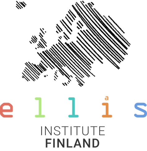 Logo of ELLIS Institute Finland (line drawn map of Europe)