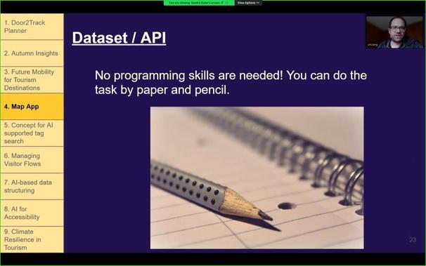 A slide from the #4 Map App: Dataset/API challenge
No programming skills are needed! You can do the task by paper and pencil.