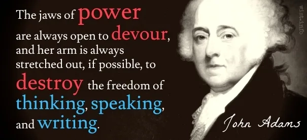 John Adams quote on the Jaws of Power