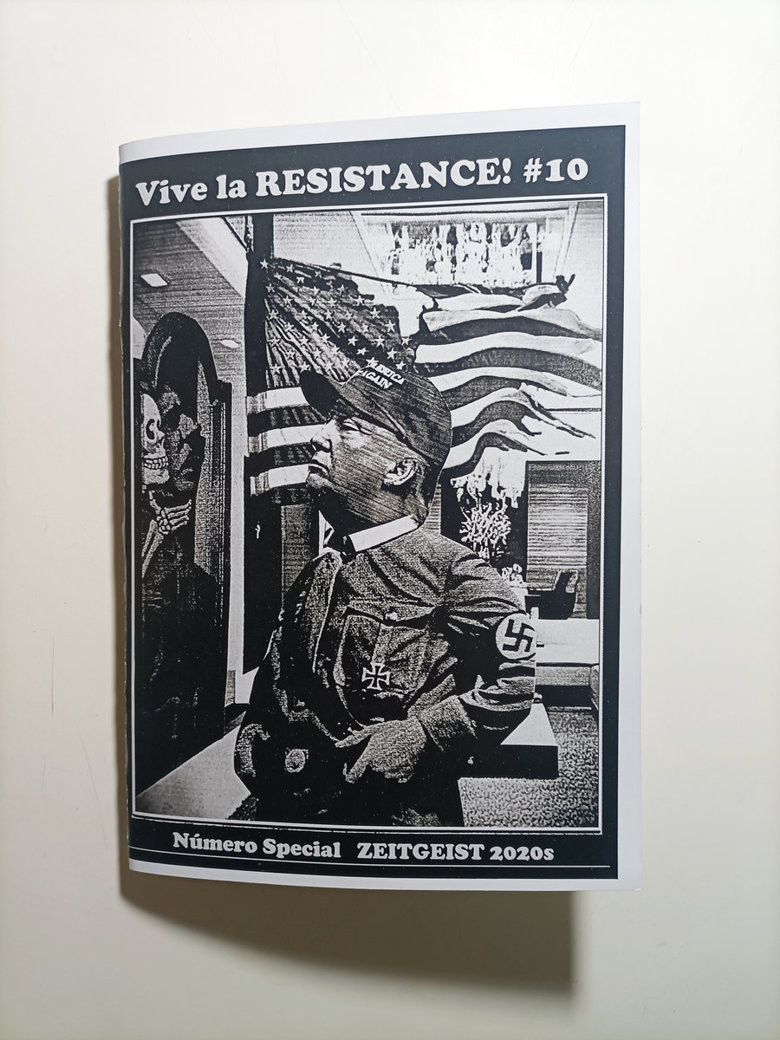 Vive la Résistance zine cover of trump as hitler