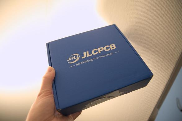 The box the PCBs came in, from JLCPCB.