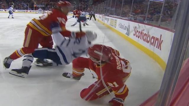 Jake McCabe Drills Kevin Rooney
