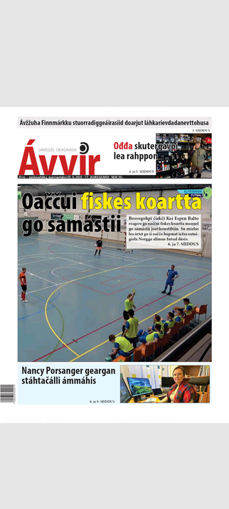 Samisk avisframside i anledning samanes nasjonaldag, 6. februar.