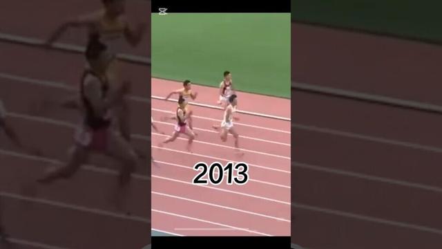 山縣亮太選手の現在と昔…#陸上 #100m #山縣亮太 #短距離 #sports #shorts #正解 #trackandfield #athletics