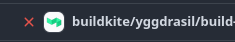 Screenshot with a red cross next to the start of a github CI test description, indicating a failed build.