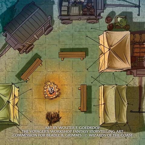 Closeup of the Infinite Staircase map that was commissioned by Beadle & Grimm’s for their Gold Anniversary Box of Quests from the Inifinte Staircase.