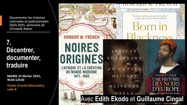 affiche annonçant le séminaire du 25 février à l'EHESS Marseille avec Edith Ekodo et Guillaume Cingal