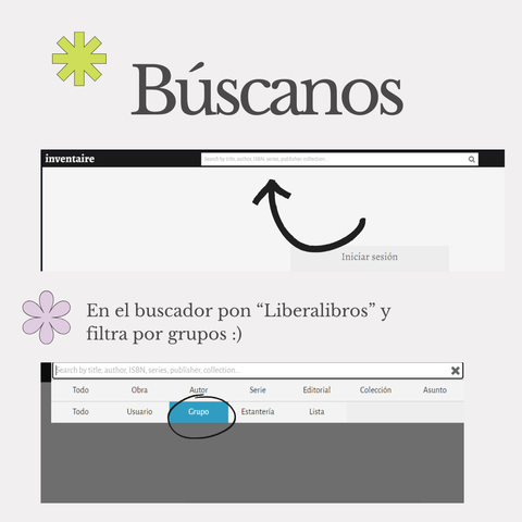 ¡Búscanos!
En el buscador pon "Liberalibros" y filtra por "Grupo".
(Alternativamente, nos puedes buscar en el mapa)