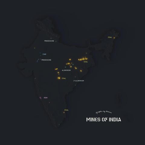 A visualisation of the mines of India