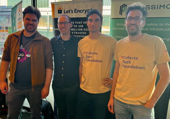 Trifecta Tech at the Prossimo / Let's Encrypt booth at FOSDEM
