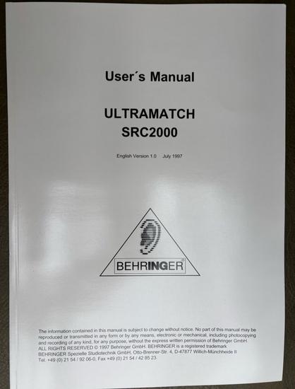 Handbuch Behringer.