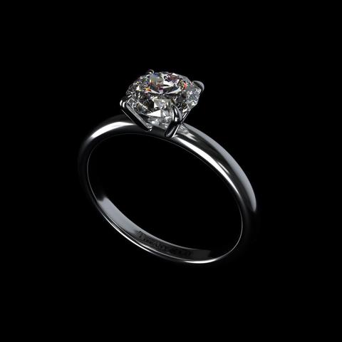 Diamond engagement ring, rendered using LuxCore in Blender (700 samples, Path Engine, Value of 24 for Path Depth, Diffuse, Glossy & Specular, OIDIN denoiser, Render Time 3 hours 43 minutes)
