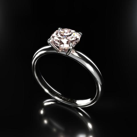 Diamond engagement ring, rendered using Cycles in Blender (5160 samples,
.0003 Noise Threshold, Render time 2 minutes 38 seconds)