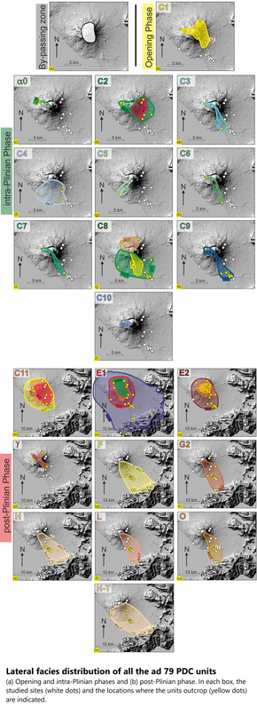 maps / model results - lateral facies distribution of all the CE79 units