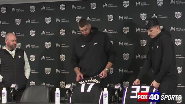 Sacramento Kings GM Monte McNair introduces Jonas Valanciunas & Jake LaRavia after trade deadline