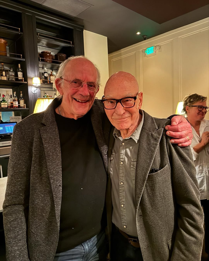 Mister Christopher Allen Lloyd  con il nostro Sir. Patrick Stewart Ps: quella sullo sfondo non è Denise Crosby