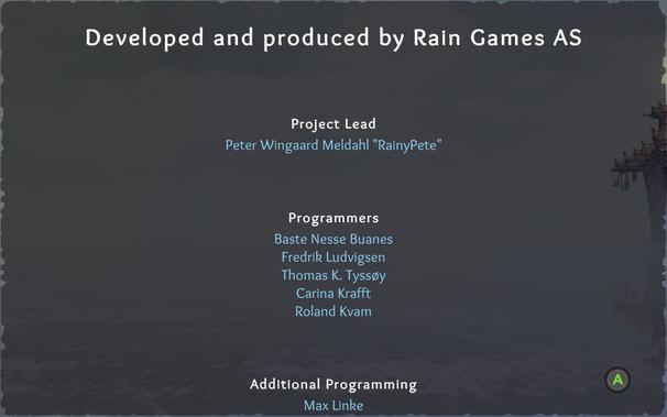 The first page of the credits