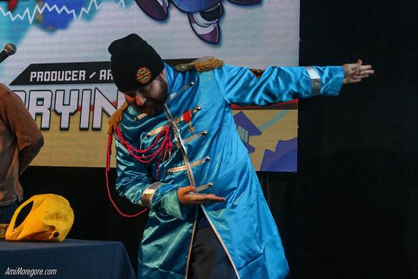 LarryInc64 performing on stage