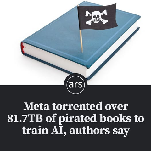Meta torrented over 81.7TB of pirated books to train AI, authors say