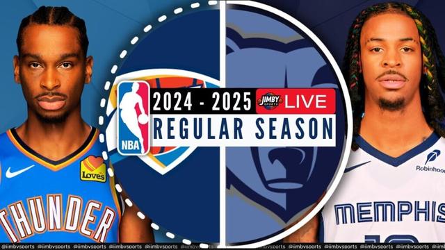 Oklahoma City Thunder vs Memphis Grizzlies NBA Live Play-by-Play Scoreboard