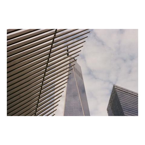 The oculus spikes over lapping one world center. Creating a mashup of lines and angles.