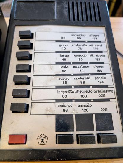 CCCP-made pushbutton electronic metronome